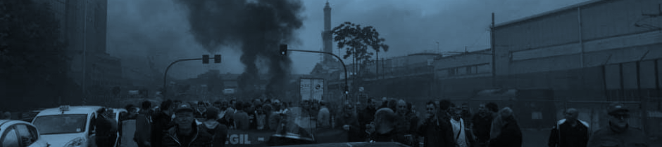 Hafenarbeiter in Genua demonstrieren 