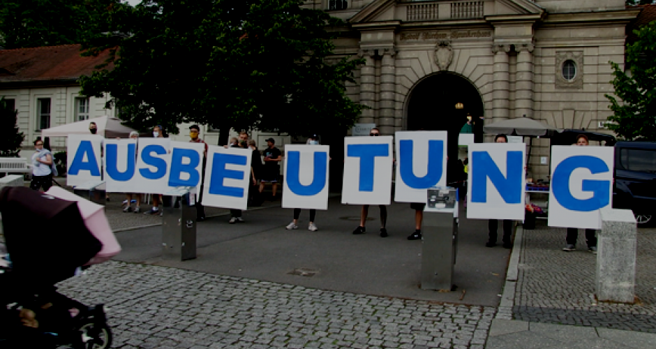 Solidaritätskundgebung Streik CFM Juli 2020 Berlin