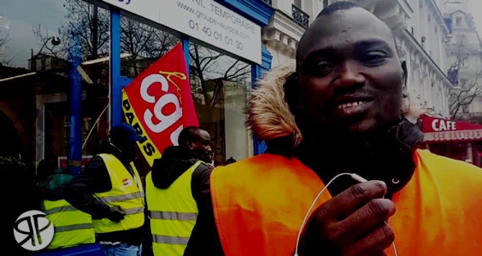 Streikender Bauarbeiter ohne Papiere, Paris