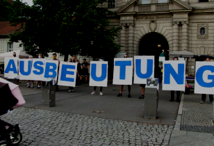 Solidaritätskundgebung Streik CFM Juli 2020 Berlin